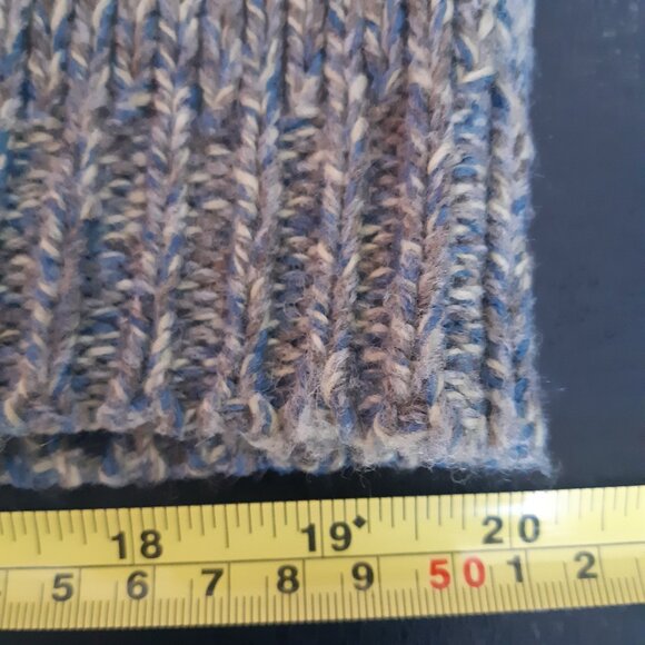 Nevada SZ L Turtle Neck Heavy Weight Sweater, Blue, Taupe & Cream - Picture 10 of 16